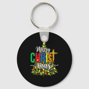 Merry Christmas Tree Christian Xmas  Key Ring