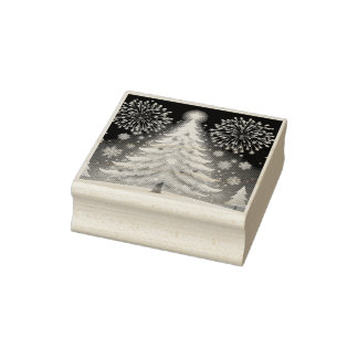 Merry Christmas Tree Coffee Mug – Winter Festival  Rubber Stamp