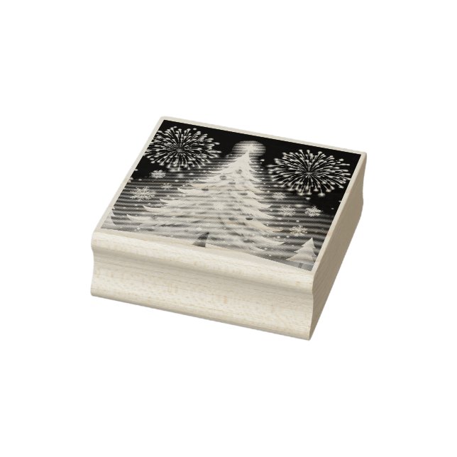 Merry Christmas Tree Coffee Mug – Winter Festival  Rubber Stamp (Stamp)