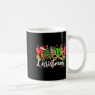 Merry Christmas Tree Coquette Bow Xmas Holiday Gir Coffee Mug