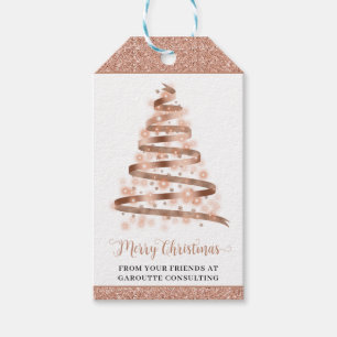 Merry Christmas Tree Corporate Business Holiday  Gift Tags