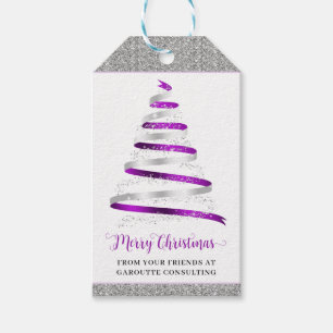 Merry Christmas Tree Corporate Business Holiday  Gift Tags
