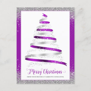 Merry Christmas Tree Corporate Business Logo Holiday Postcard