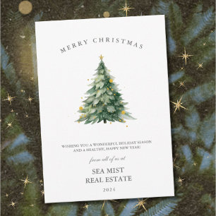 Merry Christmas Tree Corporate Card for Holidays