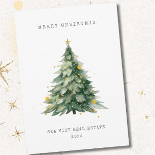 Merry Christmas Tree Corporate Card for Holidays