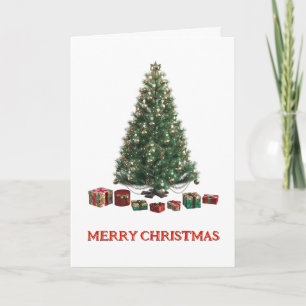 Merry Christmas. Tree (design 1) Folded Card