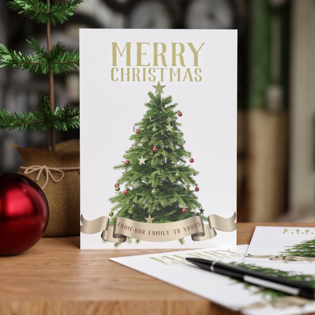 Merry Christmas Tree Festive Holiday Card (Merry Christmas from my family to yours!)