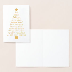 Merry Christmas Tree Foil Card