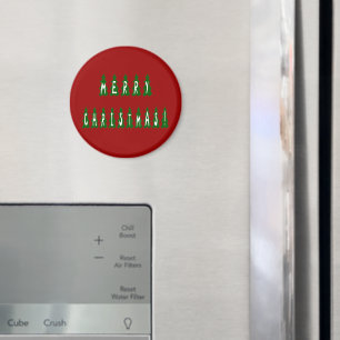 Merry Christmas Tree Font Magnet