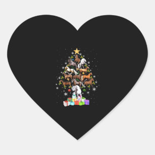 merry christmas tree gift for men woman ride horse heart sticker