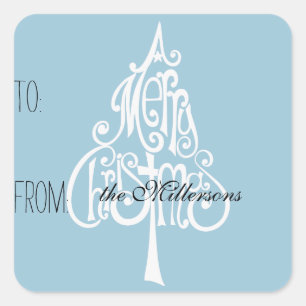 Merry Christmas Tree Gift Tag