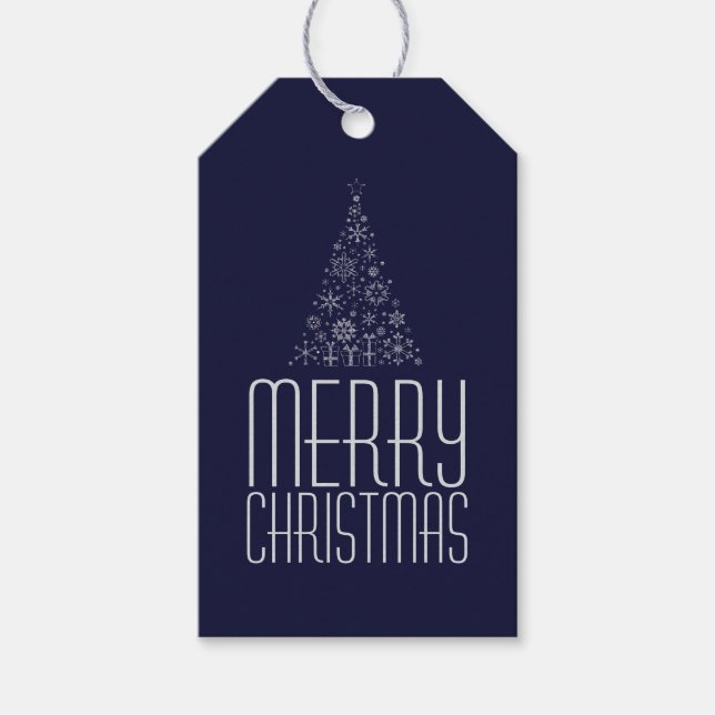 Merry Christmas Tree Gift Tags (Front)