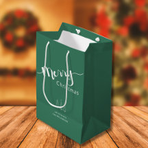 Merry Christmas Tree Green Modern Holiday