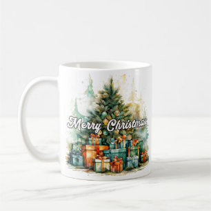 Merry Christmas Tree Happy Holidays Coffee Mug