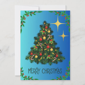 Merry Christmas tree Holiday Card