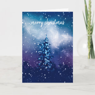 Merry Christmas Tree Holiday Card