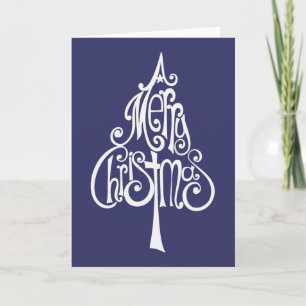 Merry Christmas Tree Holiday Card