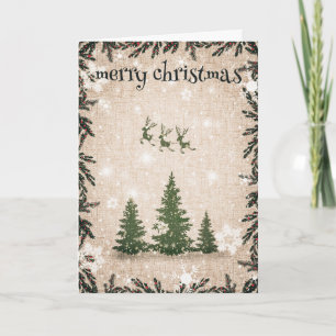 Merry Christmas Tree Holiday Card
