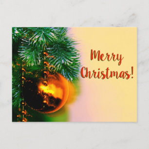 Merry Christmas Tree Holiday Postcard
