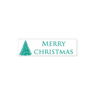 Merry Christmas Tree in Green  Self-inking Stamp