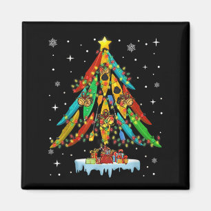 Merry Christmas Tree Kayak Kayaking - Uni-adults,  Magnet