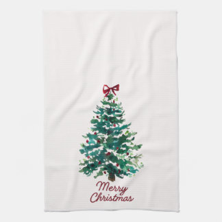 Merry Christmas Tree Kitchen Towel