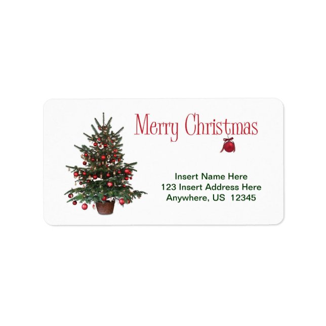 Merry Christmas Tree Label (Front)