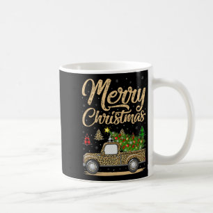 Merry Christmas Tree Leopard Truck Xmas Family Paj Coffee Mug