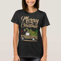 Merry Christmas Tree Leopard Truck Xmas Family Paj