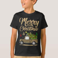 Merry Christmas Tree Leopard Truck Xmas Family Paj