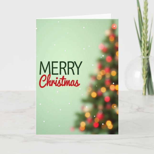 Merry Christmas Tree Lights Card (Front)