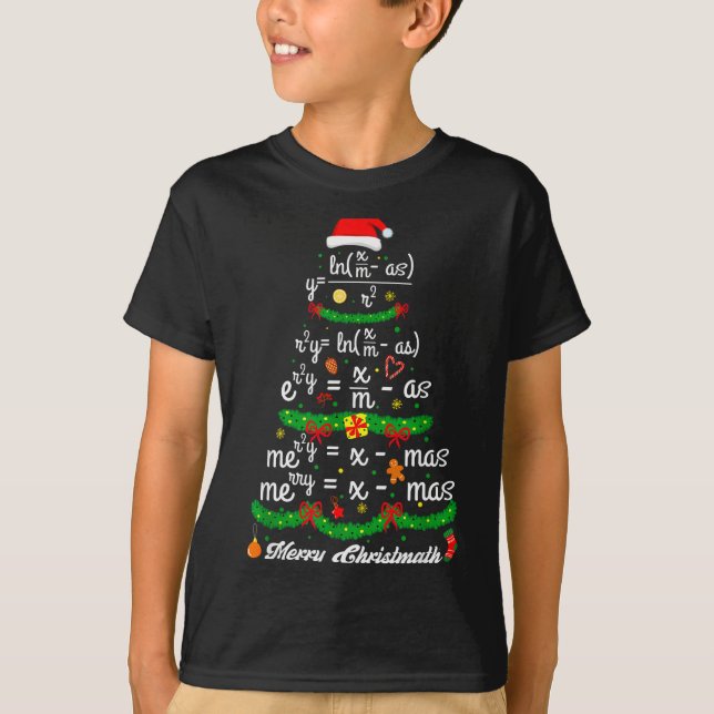Merry Christmas Tree Math Teacher Xmas Tee Merry C (Front)