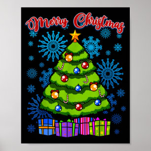 Merry Christmas Tree, Men Women Kids, Xmas  Poster