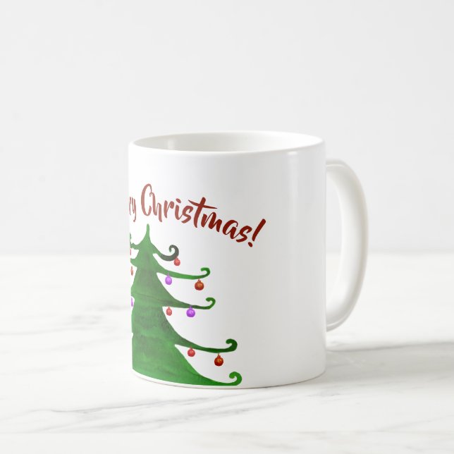 Merry Christmas Tree Mug (Front Right)