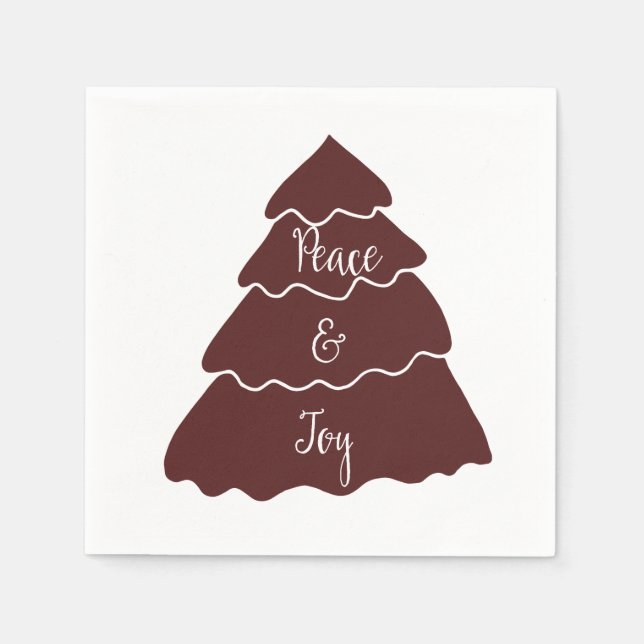 Merry Christmas Tree Napkin (Front)