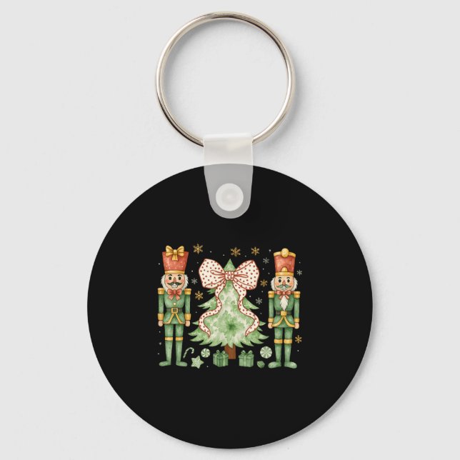 Merry Christmas Tree Nutcracker Ballet Dance Women Key Ring (Front)