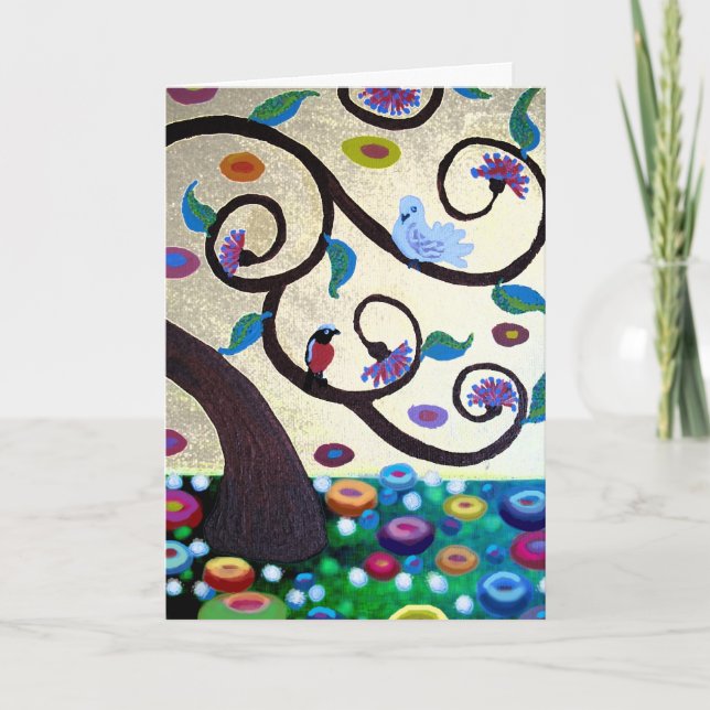 Merry Christmas Tree of Life detail Holiday Card (Front)