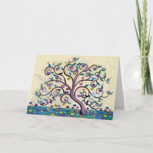 Merry Christmas Tree of Life Holiday Card (Front)