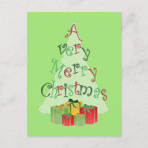 Merry Christmas Tree Postcard