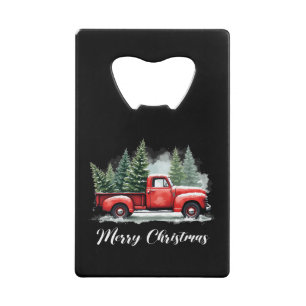 Merry christmas tree red Truck