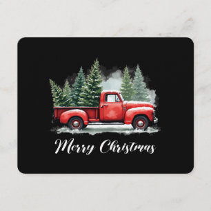 Merry christmas tree red Truck Invitation
