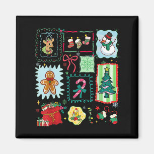 Merry Christmas Tree Santa Gingerbread Coquette Bo Magnet