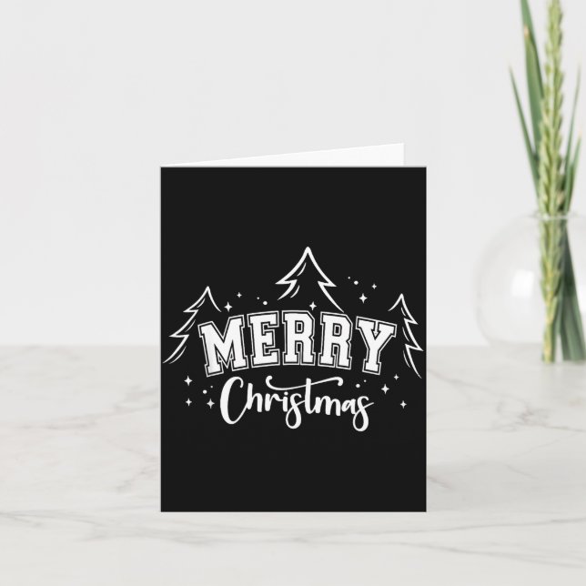 Merry Christmas Tree Santa Xmas Family Matching Pa Card (Front)