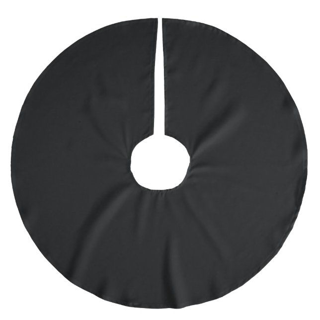 Merry Christmas Tree Skirt Black  (Front)