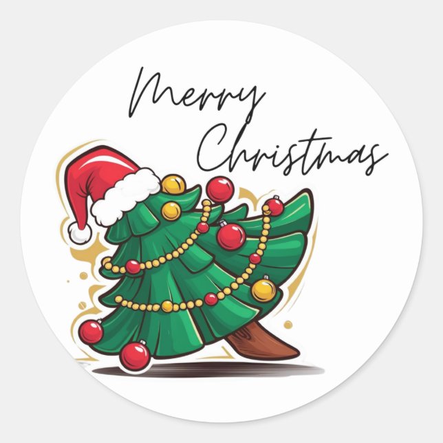 Merry Christmas tree sticker (Front)