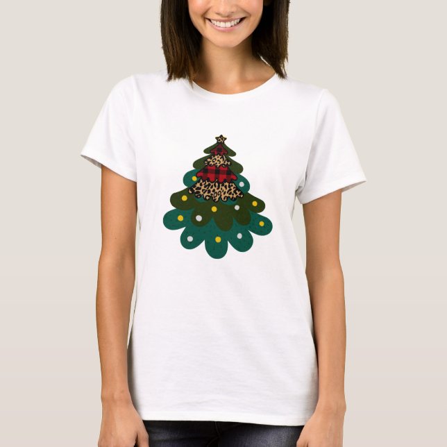 Merry Christmas Tree  T-Shirt (Front)