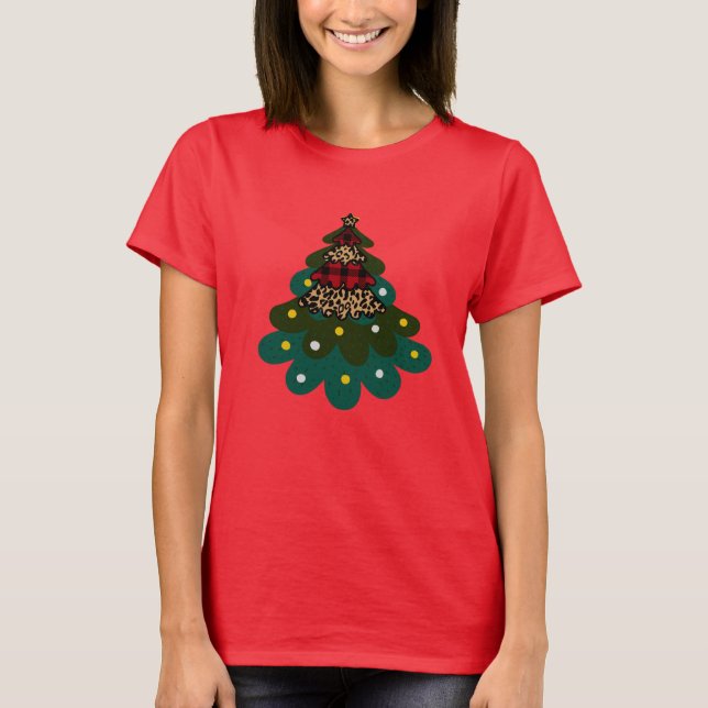Merry Christmas Tree  T-Shirt (Front)