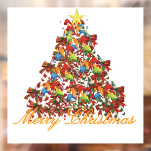 Merry Christmas Tree Window Cling