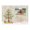 Merry Christmas tree wood plank holiday photo card