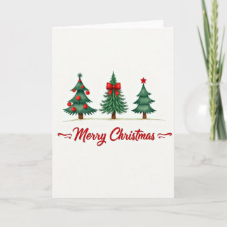 Merry Christmas Trees Card